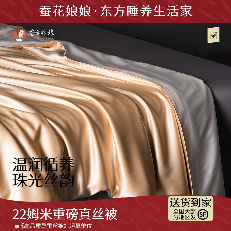 22姆米重磅真丝夏被6A级桑蚕丝四季蚕丝被被子被芯高奢被套可拆卸,床上用品,蚕丝被,淘宝优惠券,粉丝福利购,淘宝优惠卷