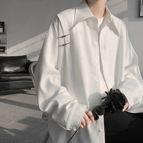 国风潮牌衬衫男秋季新款