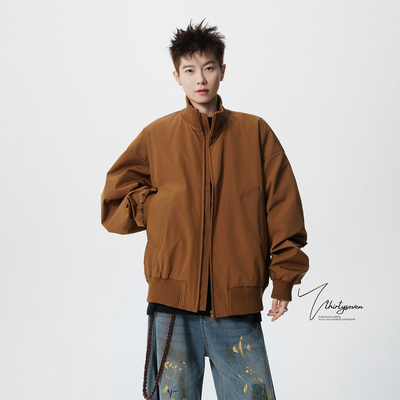 美式高街cleanfit立领夹克