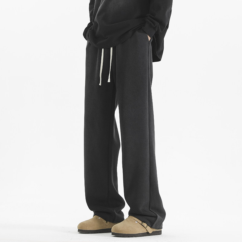 V37美式水洗休闲裤男2026春秋季新款潮流简约百搭青少年宽松裤子