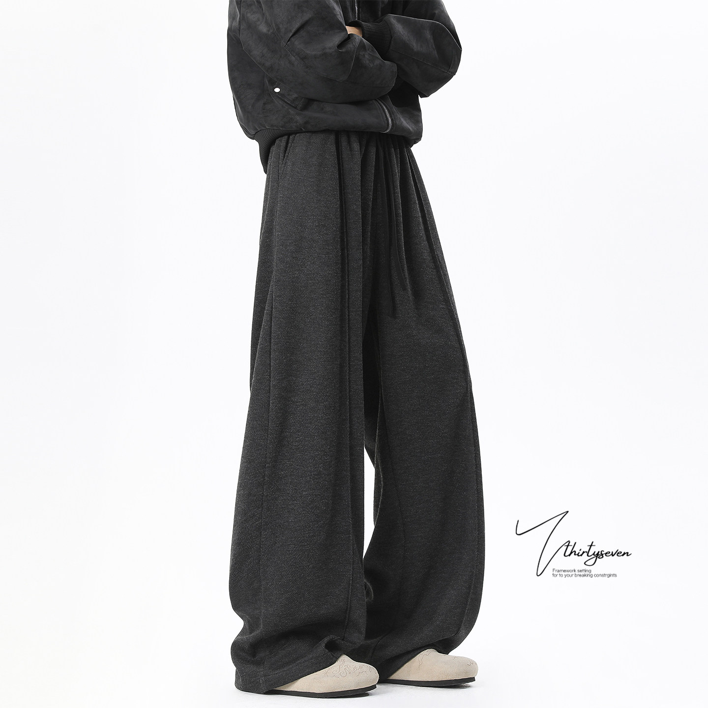 美式cleanfit立体打褶休闲裤子