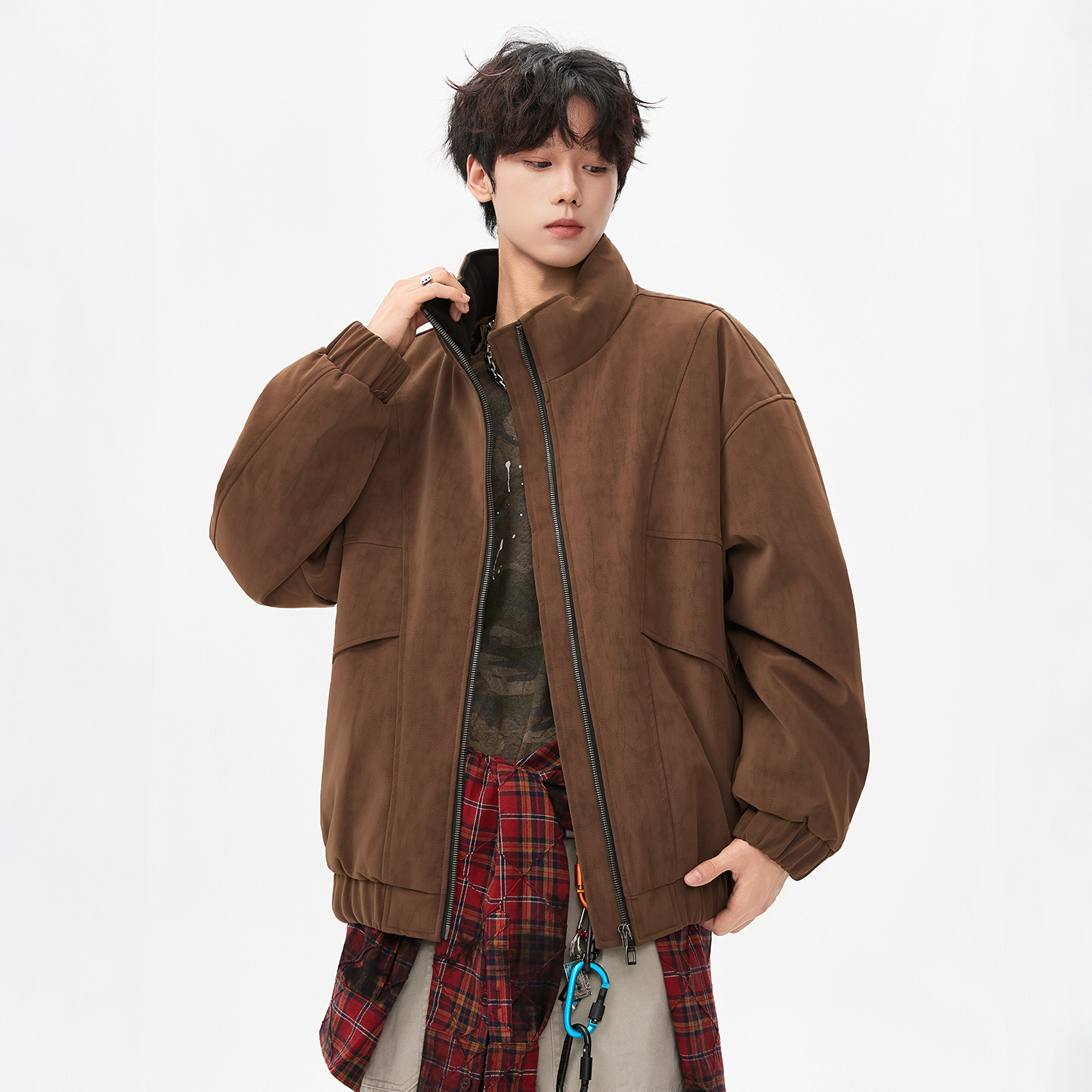 美式重磅高充绒量工装羽绒服男