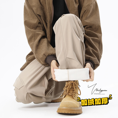 冬季户外褶皱伞兵休闲裤男款