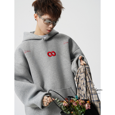 美式青少年刺绣设计感卫衣男款