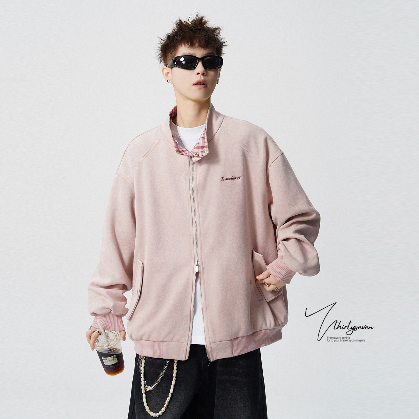 美式潮牌cleanfit哈灵顿夹克男