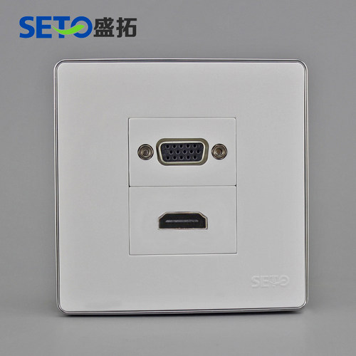 vga直插4khdmi高清线电脑插座