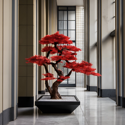精品仿真红松迎客松枫叶树松树