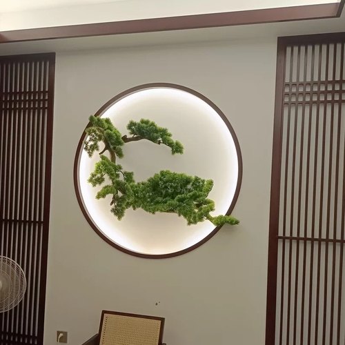 仿真悬挂迎客松倒挂玄关大厅造景