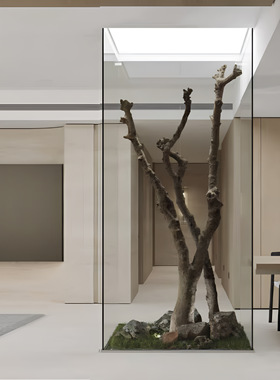 仿真枯树枝干造景大型造型树装饰树天然枯木室内外庭院原木景观