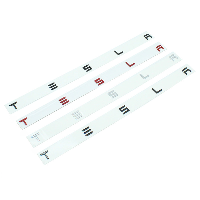 适用于特斯拉TESLA后尾标MODEL/3/S/X车标贴标后标志电镀车贴logo