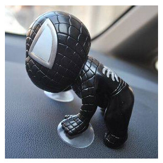 车载蜘蛛侠卡通公仔 Q版吸盘蜘蛛侠公仔 装饰 创意摆件 汽车饰品