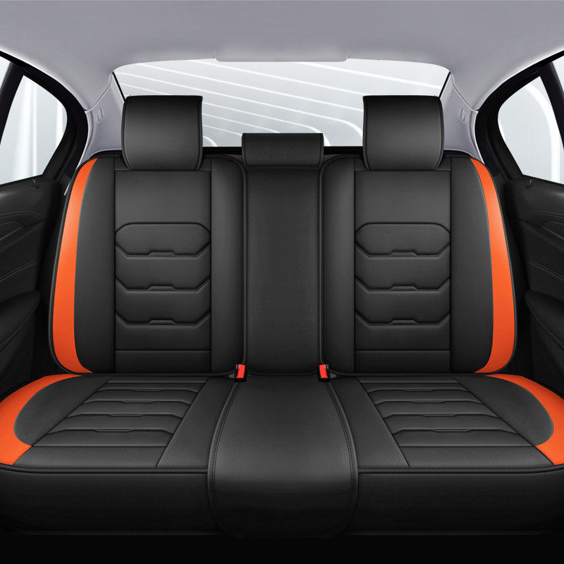 汽车坐垫单片四季通用有靠背后排座夏季全包皮革单个后排车垫座垫