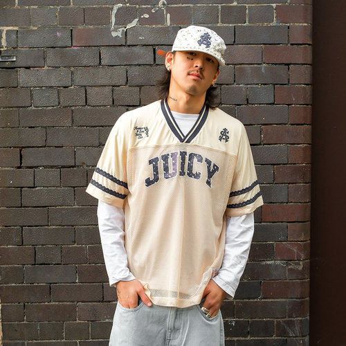 AVENUE&SON x JUICY2026联名美式蕾丝网眼短袖冰球服速干透气外搭
