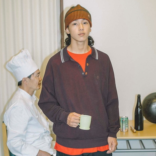 GIVE POLO 双色刺绣LOGO长袖 EVISEN POLO衫 25SS