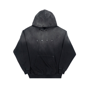 AVENUE&SON大道之子2024秋冬新款 卫衣 水洗渐变LOGO字滑板宽松帽衫