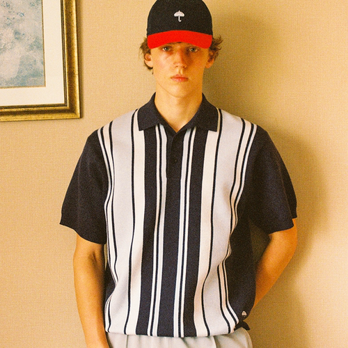 【法国】HELAS 26SP BRONX KNIT POLO双色经典针织短袖POLO衫