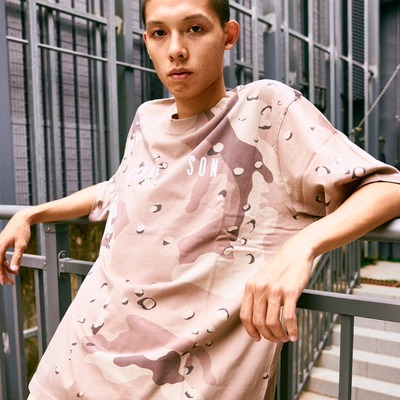 AVENUESON大道之子2025三色树枝军事沙漠迷彩经典LOGO纯棉短袖T恤