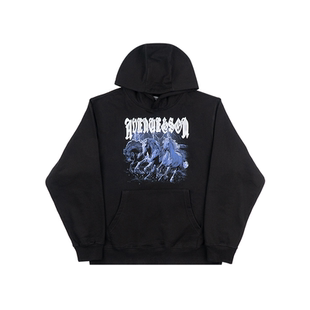 AVENUESON大道之子2024闪电烈马印花logo连帽帽衫 卫衣