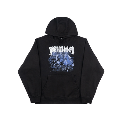 AVENUESON大道之子2024闪电烈马印花logo连帽帽衫卫衣