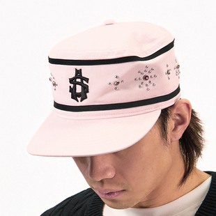 AVENUESON大道之子2026三色刺绣LOGO镶钻平顶药盒帽