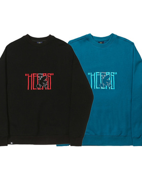 [法国]Helas  BARZ CREWNECK圆领套头绣花字母卫衣