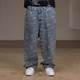 AVENUESON大道之子2025蓝色提花迷彩滑板休闲长裤 牛仔裤