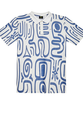 [法国]Helas ABSTRACT PIQUE POLO 抽象皮球潮流印花短袖T恤