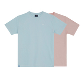 法国 PASTEL Helas CLASSIC TEE 纯色宽松厚圆领休闲短袖 T恤