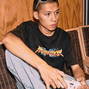 AVENUESON大道之子2025街霸主题字体纯棉水洗做旧短袖 T恤