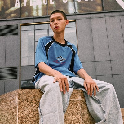 AVENUESON大道之子2025三色刺绣logo明线短袖球衣T恤速干透气