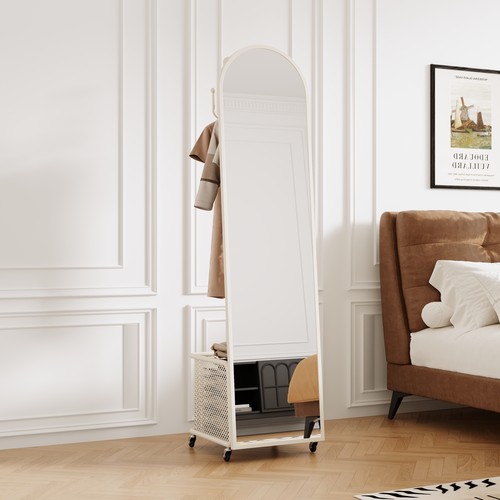 轻奢立式家用挂衣架穿衣镜一体