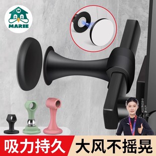 门吸免打孔新款防撞门挡器门后门阻防盗门门碰大门入户门加长门顶