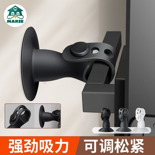 门吸免打孔新款防撞硅胶门把手垫软胶门挡门碰卫生间门阻器后保护