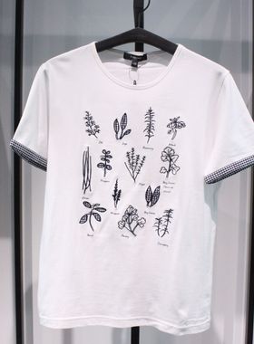 SELECTED思莱德时尚休闲白色纯棉圆领短袖半袖T恤男款男士简洁