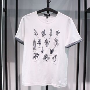 SELECTED思莱德时尚休闲白色纯棉圆领短袖半袖T恤男款男士简洁