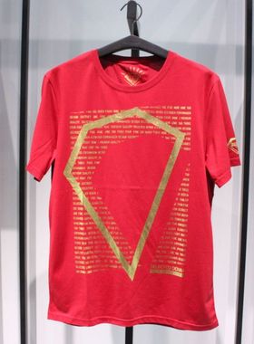 SELECTED思莱德青春日常流行红色钻石夏季潮牌休闲短袖半袖T恤