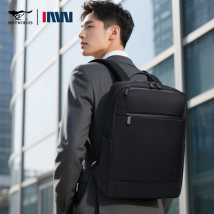 七匹狼2025新款男士简约时尚双肩包大容量多功能组合包商务通勤包