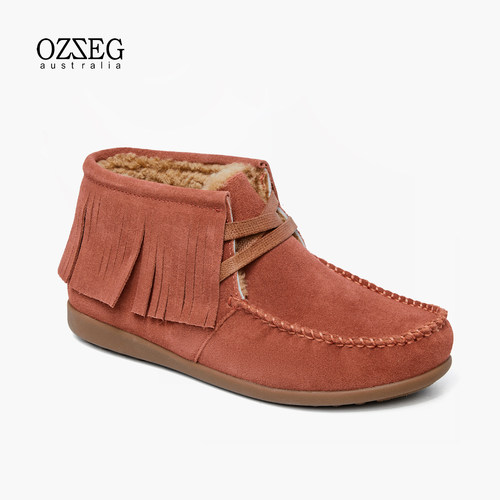 ozzeg短靴羊毛保暖防滑外穿棉靴