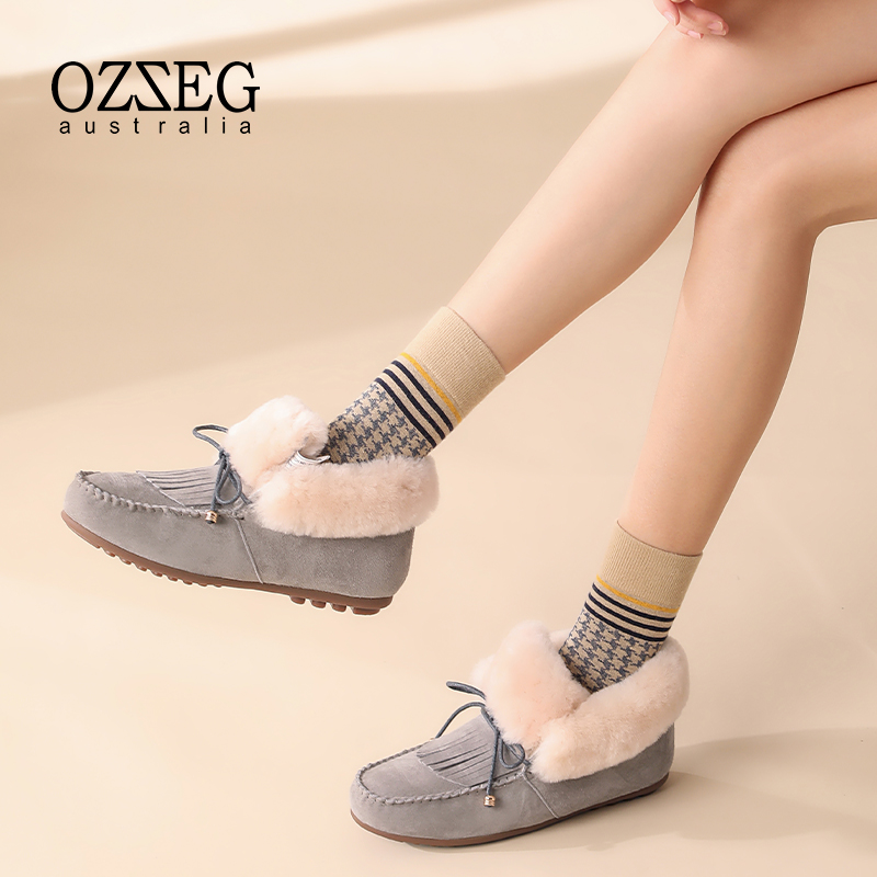 保暖孕妇毛毛鞋雪地靴棉鞋纯羊毛