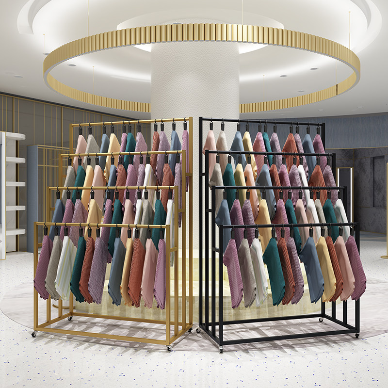 北欧轻奢简约落地多功能毛巾架围巾架多层丝巾挂架面料展示架包邮