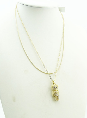 合金日韩风格小熊项链