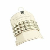 外贸原单手镯 白色皮手镯 铆钉手镯 D65 真皮手镯 欧美夸张手镯