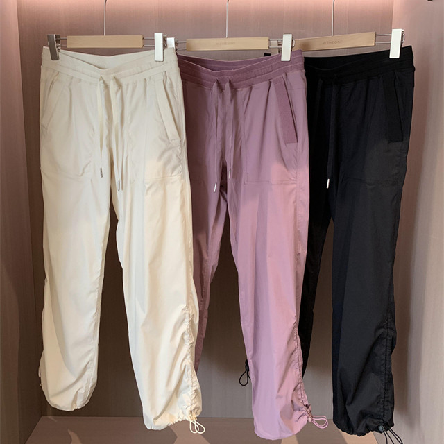 WTH柜上1000薄款透气直筒可束脚防晒抽绳休闲工装裤女2025夏