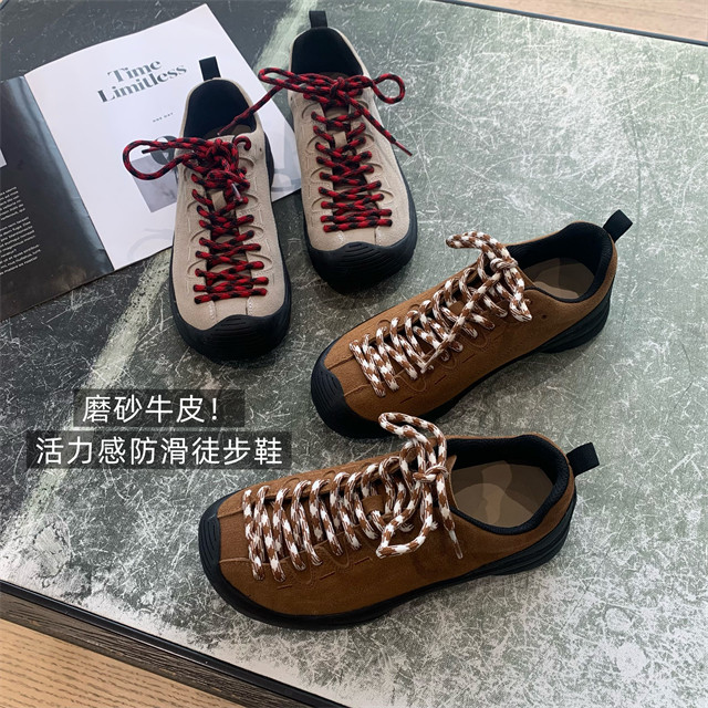 磨砂牛皮户外透气徒步登山鞋山系
