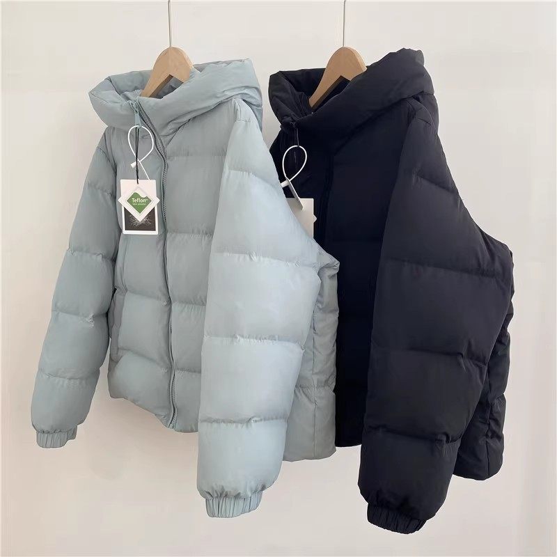 三防面料连帽面包泡芙羽绒服外套