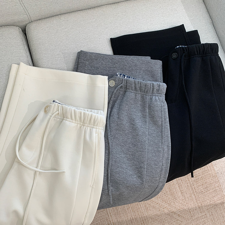 女春季新宽松显瘦小弯刀阔腿裤