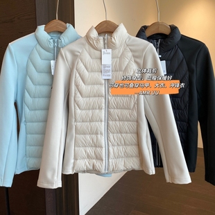 显瘦立领短款 AMR 时髦拼接修身 柜上1000 羽绒服外套女秋冬新