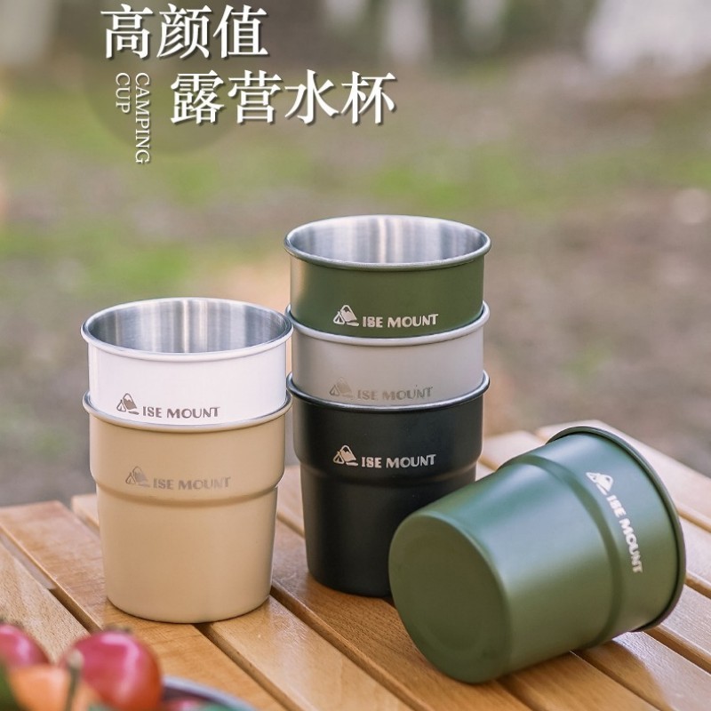 户外304不锈钢水杯子可重叠