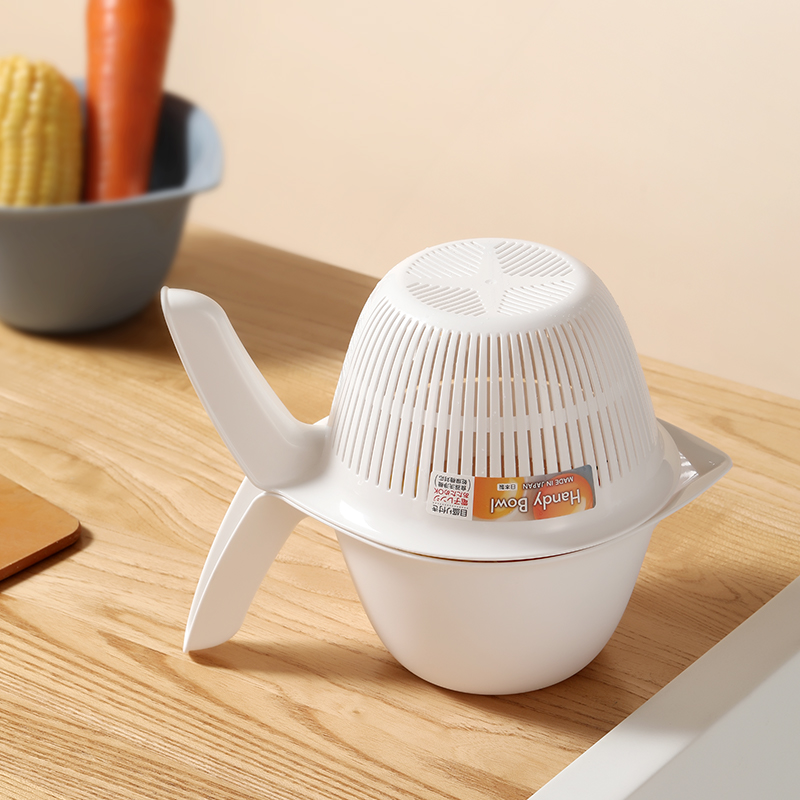 NAKAYA日本进口厨房洗菜篮火锅配菜沥水篮可搭配使用食品级淘米篮