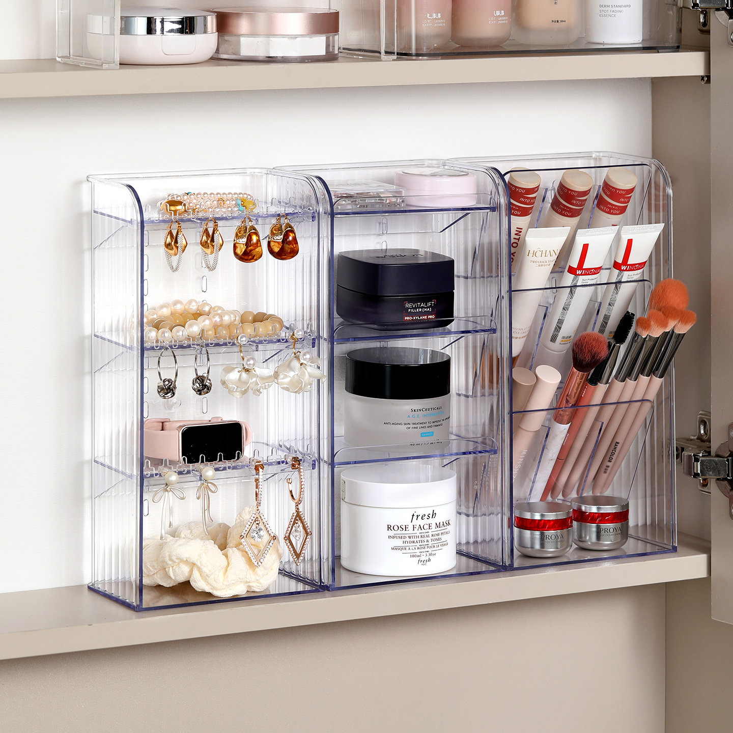 镜柜收纳盒收纳架化妆品亚克力置物架浴室卫生间口红梳妆台化妆刷,收纳整理,镜柜收纳盒,淘宝优惠券,粉丝福利购,淘宝优惠卷